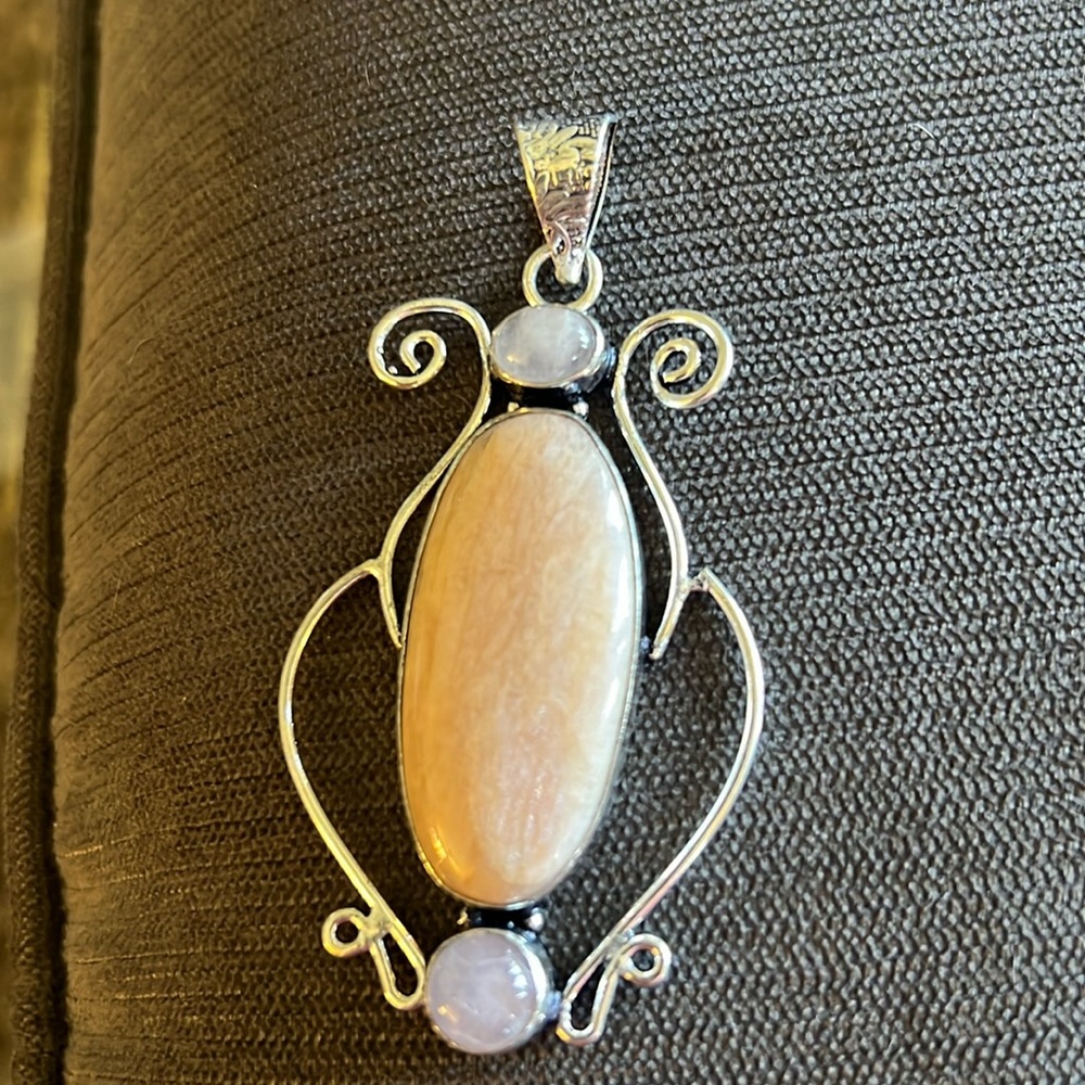 Peach Moonstone Gemstone pendant